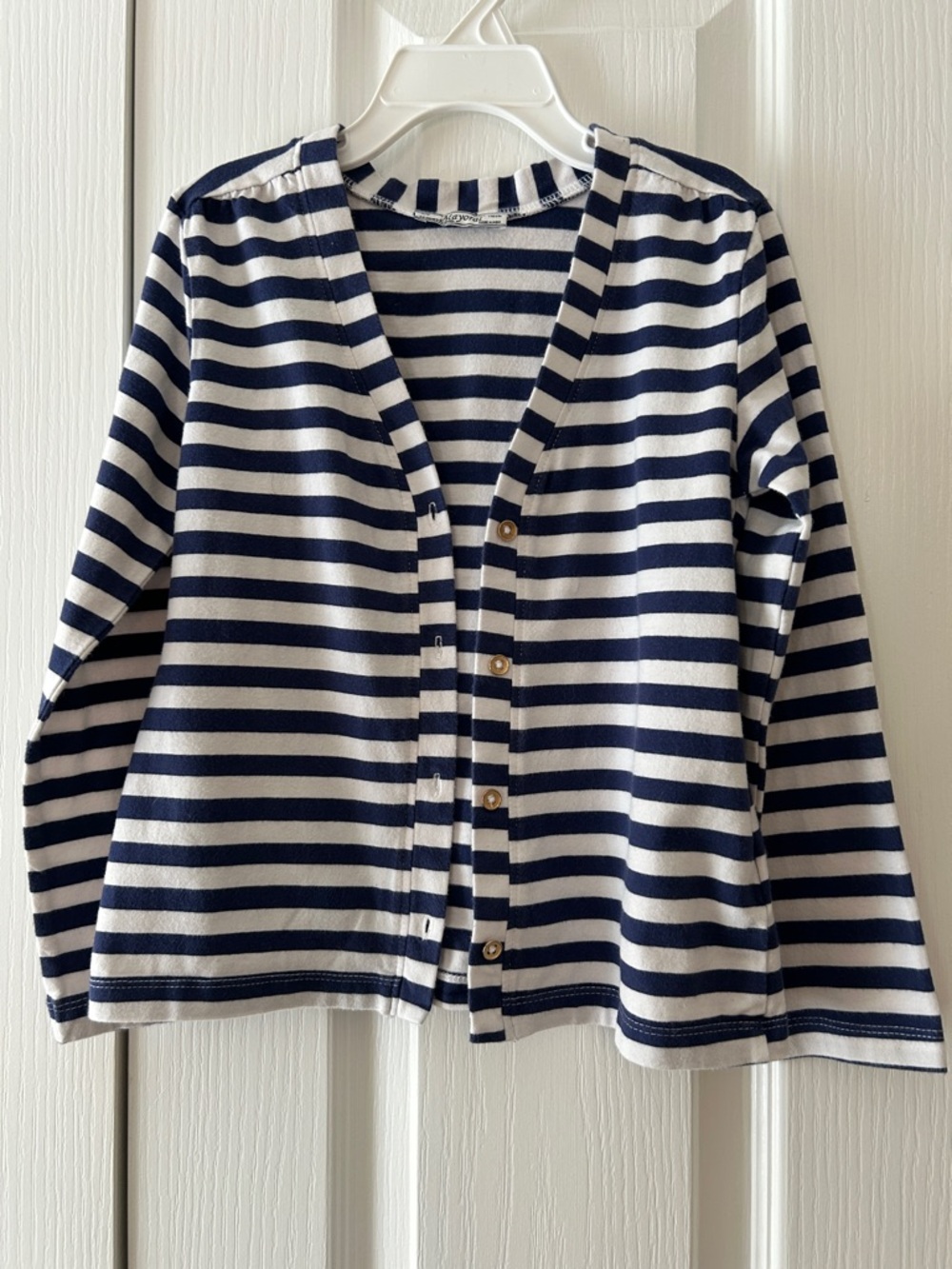 Mayoral Navy and White Striped Knit Top